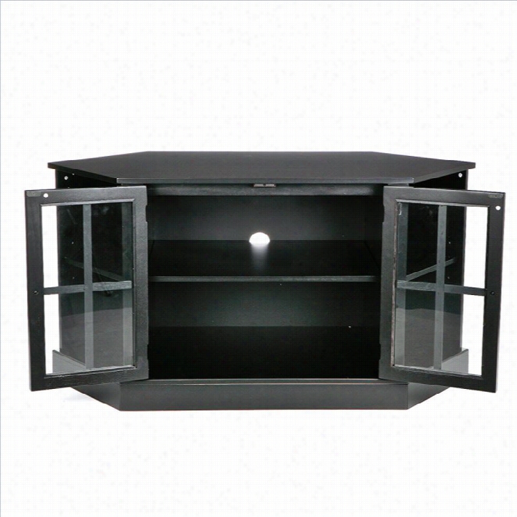 Southernn Emterprises Prkridge 46 Corner Media Stand In Painted Black