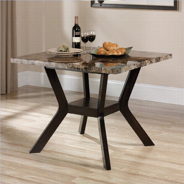 Studio Rrta Shoal Creek Dinette Dining Table In Marbleand Merlot