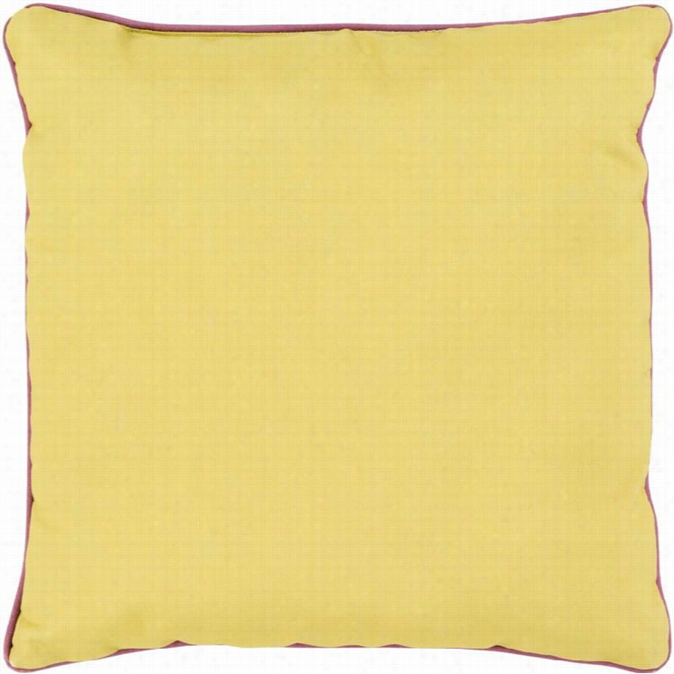 Surya Bbahar1 Poly Fill 20 Square Pillow Ni Yellow