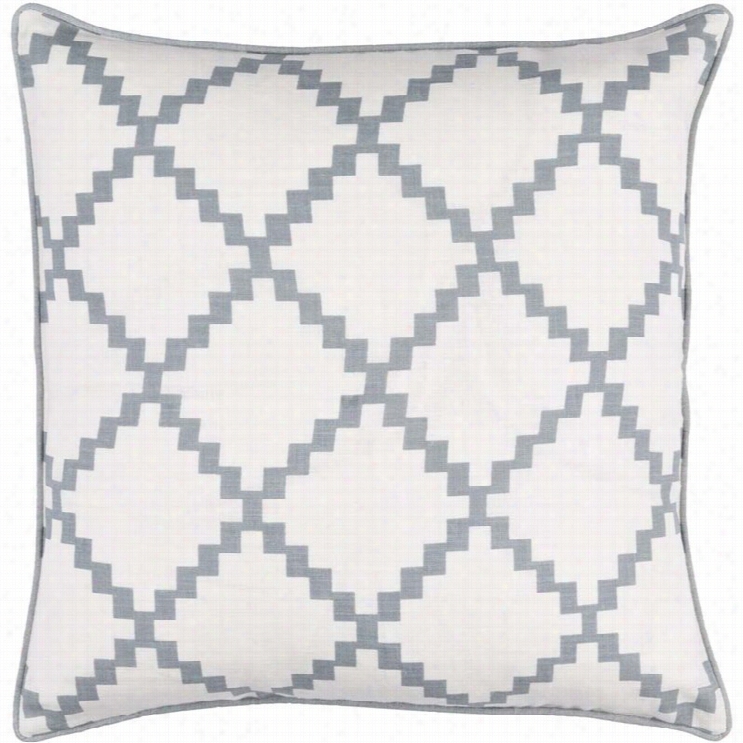 Surya Parsons Poly Fill 18  Squzre Pillow In Slate