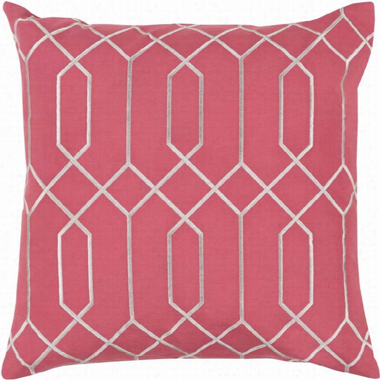 Surya Skyline Down Fill 22 Square Pilllow In Pink