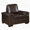 Coaster Winfred Leather Chair in Dark Brown