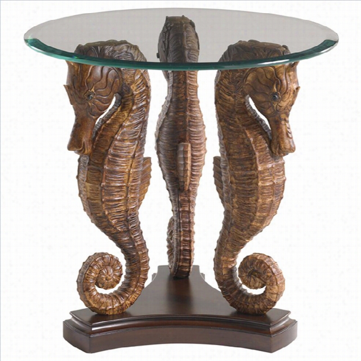 Tommy Bahama Home Landara Sea Horse Lamp Synopsis In Rich Tobacco