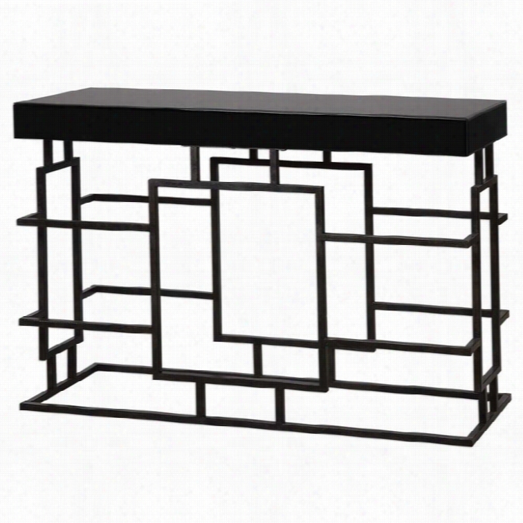 Uttermost Andy Black Console  Table