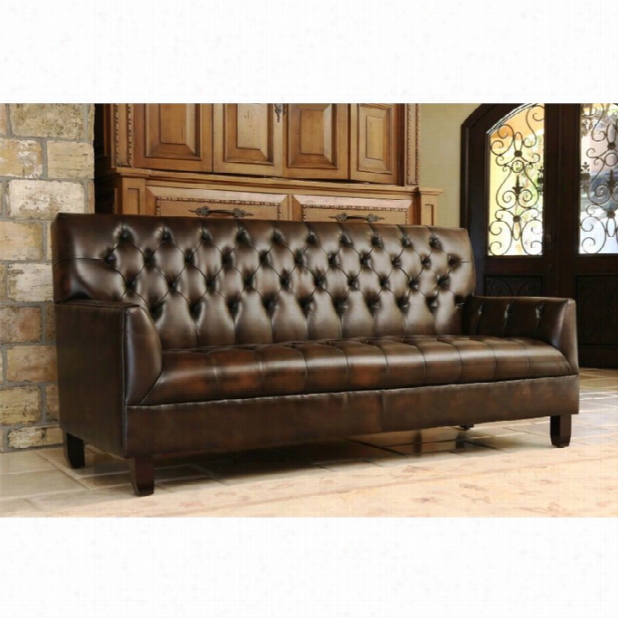 Abyson Living Revello Leather Sofa In Brown