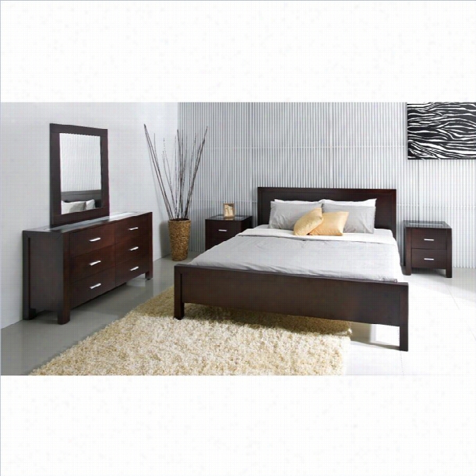 Abbyson Living Wesst Park 5 Piece California King Bedroom Prescribe I Brown