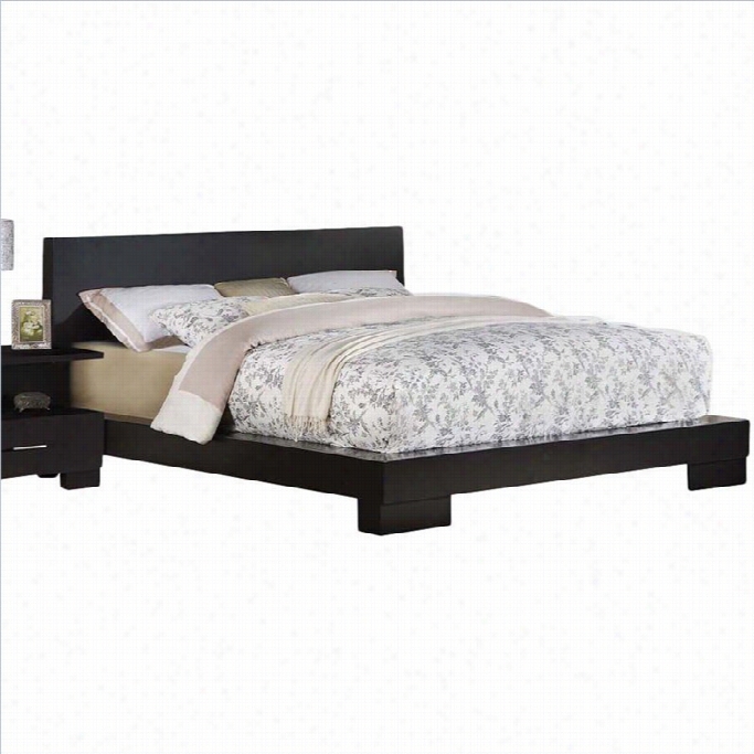 Summit Furniture London Queen Panel Bed In Black