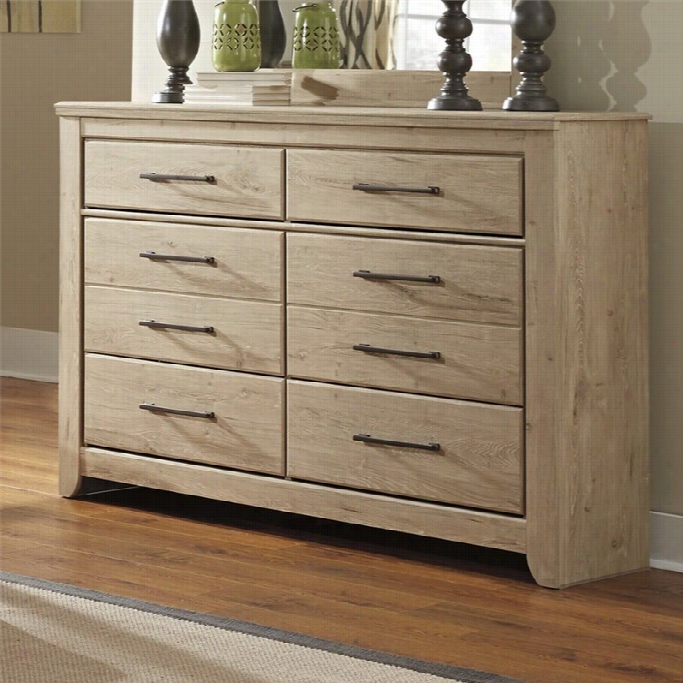 Asley Annilynn 6 Drawer Wood Double Dresser In Dry Choice Part