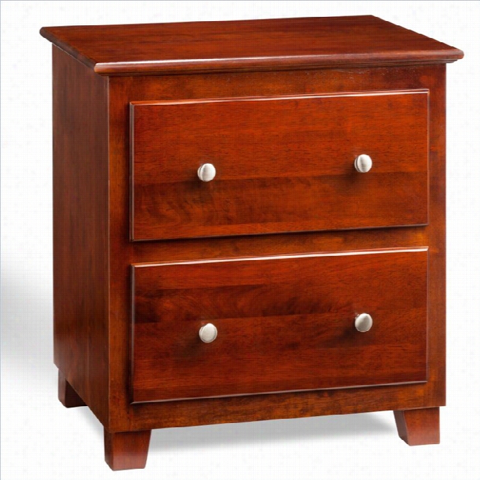 Atlabtic Furnture 2 Drawer Nightstand In Antique Walnut