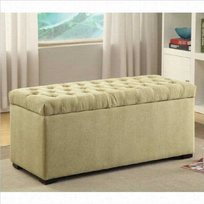 Avenue Six Sahara Tufted Storage Bench Shultz Ba Sil Fabric