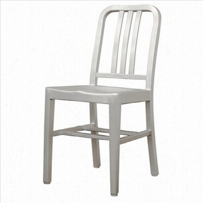 Baxton Studio Cafe Din Ing Chair In Silver (set Of 2)