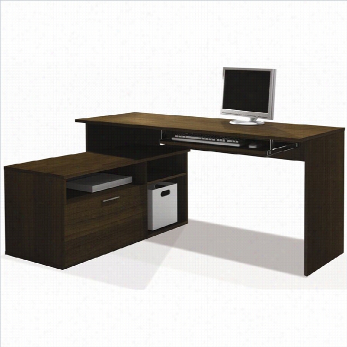 Bestar Modula L-shape Workstation Desk In Tuxdo
