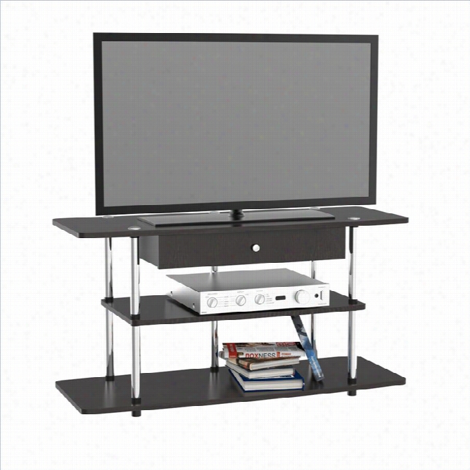 Convebience Conc Epts Designs2go 42 3 Tier Wide Tv Stand In Black