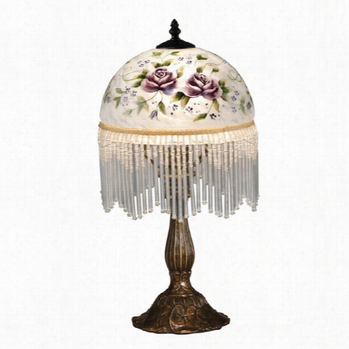 Dale Tiffany Lg Rose Beaded Accent Lamp