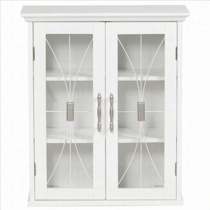 Elegant Home Faashions Delaney 2-door Wall Cabinte In White