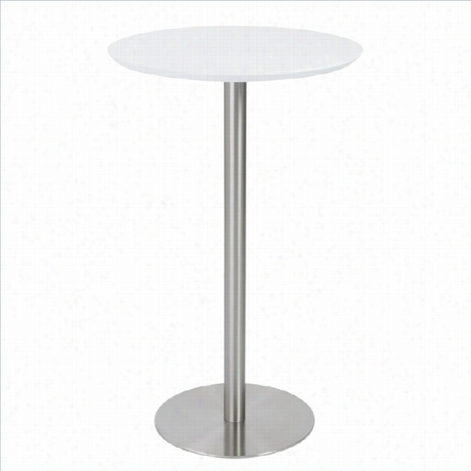 Eurostyle Cookie Bar Table In Brushed Stainless Knife