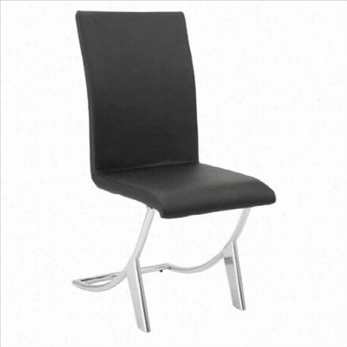 Eurostylle Coddelia Dining Chair In Black/chromme