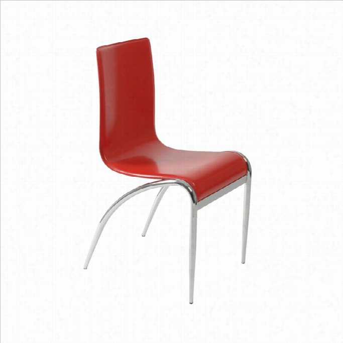 Eurostyle Gloria Alther Dining Chair I Nred And Chrome