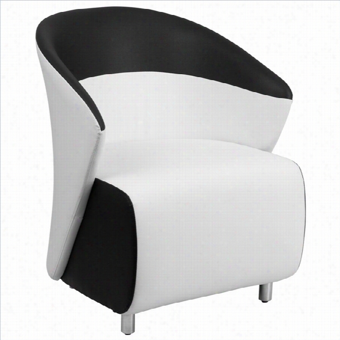 Flash Frniture Receptkon Chair  With Black Detailing In White