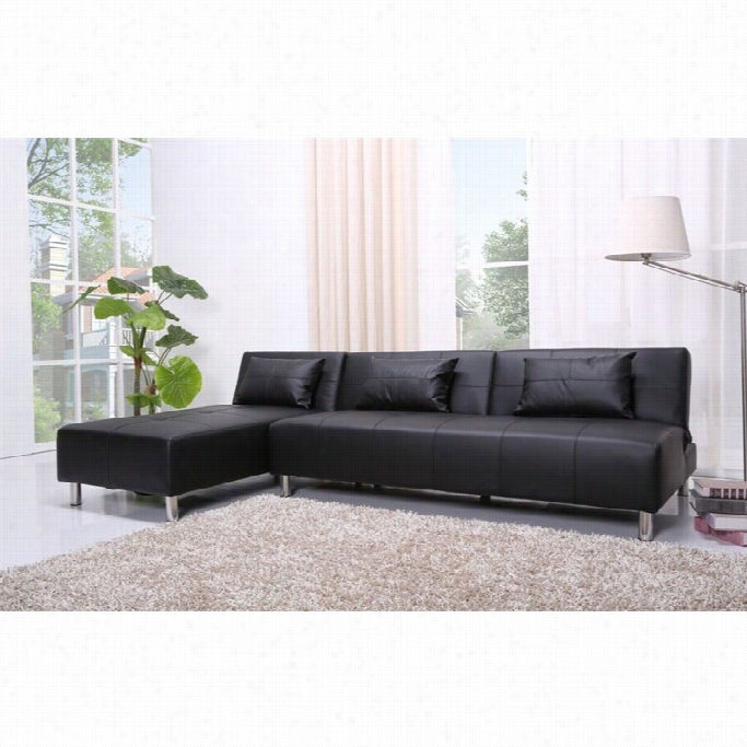 Gold Sparrow Atlanta Fauxl Eather C Onvert Ible Sofa In Dark