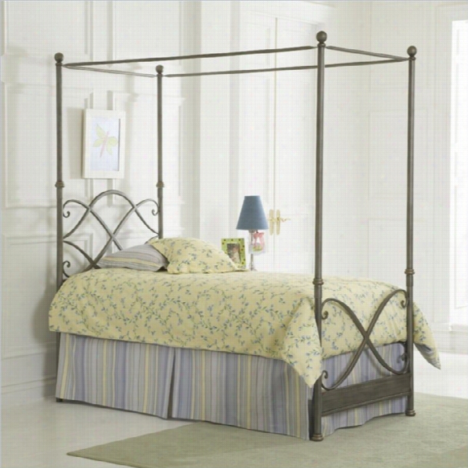 Largo Furniture Cutlass Canopy Bed In Germwn Silver