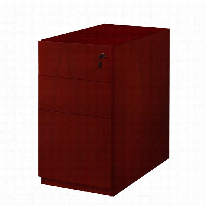 Mayline Luminary 3 Drawer Pedestal  File For Credenza In Cherry Finish