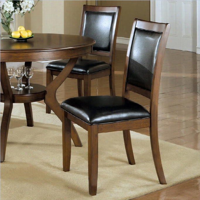 Monarch Dining Chair In Dark Walnut (set Of 2)