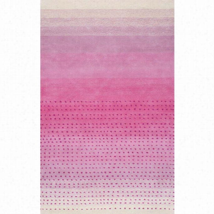 Nul Oom 3' X 5' Hand Tutted Blush Rug In Pink