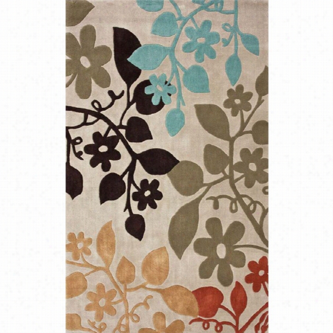 Nuloom 5' X 8' Hand Tufted Foliage Rug In Beige