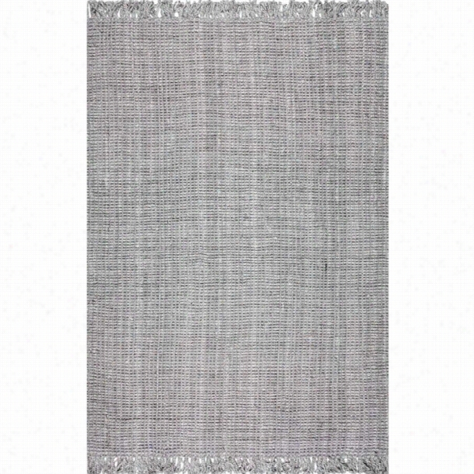 Nuloom 6' X 9' Hand Woven Chnky Loop Jute Rut In Gray