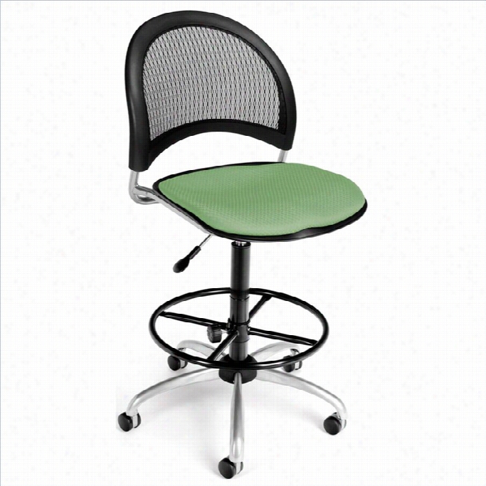 Ofm Moon Swivel Drafting Chair With Drafting Kit In Sage Gfeen