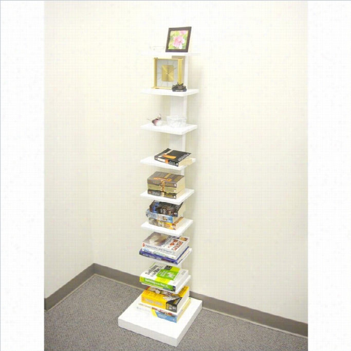 Proman Products Spine Standing Book Shelves In White