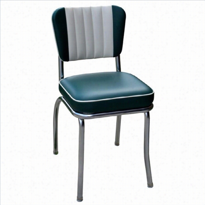 Richardson Seatng Retro 9150s  Diner Dining Chair In Green And Whit Ewith 2 Bo Xseat