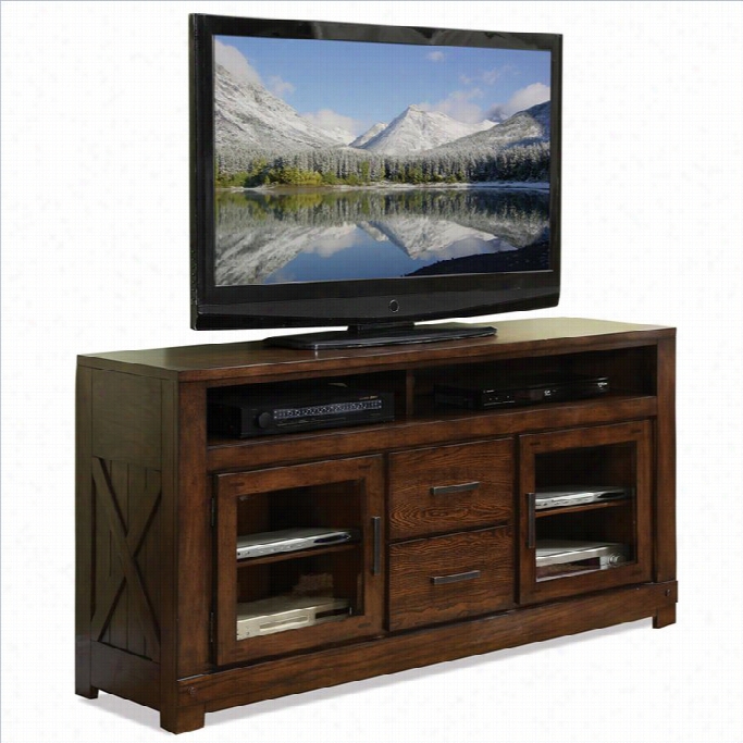 Riverside Furniture Windridge Tv Console In Sagamore Bu Rnished Ash