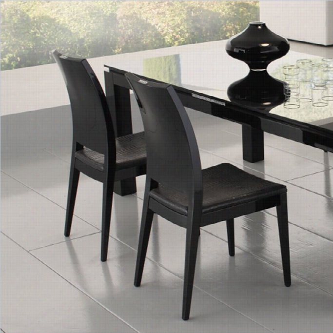 Rossetto Diamond Dining Chairss In Black (2 Per Box)