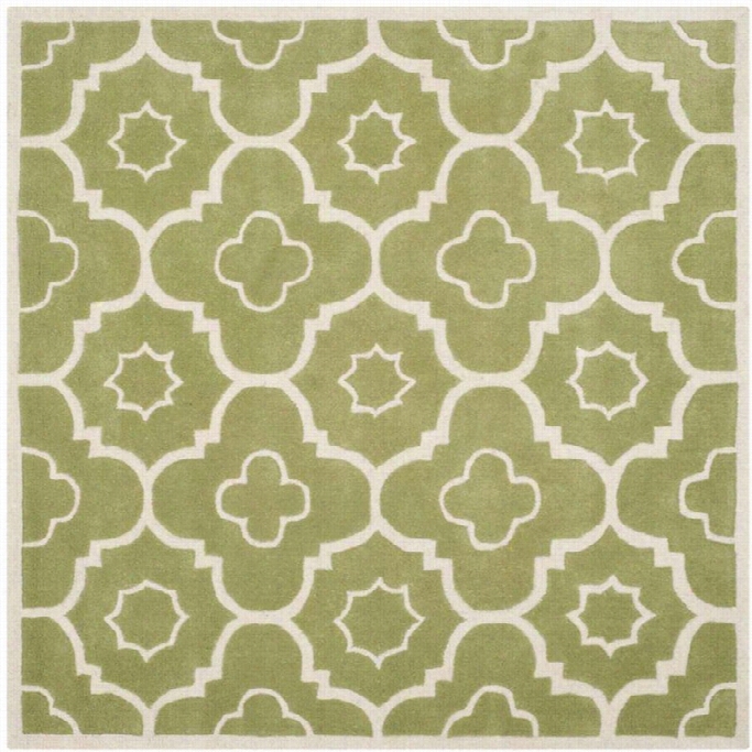 Safavieh Chatham Green Contempo Rary Rug - Quare 5'