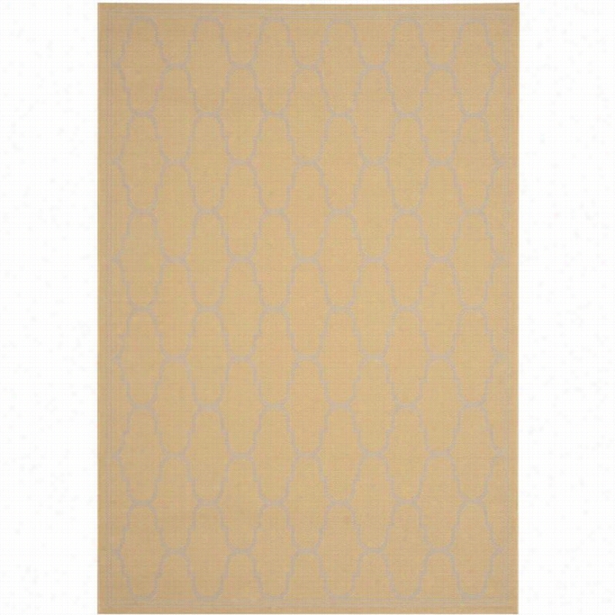 Safavieh Courrtyard Yellow Indoorout Door Rug - 4' X 5'7