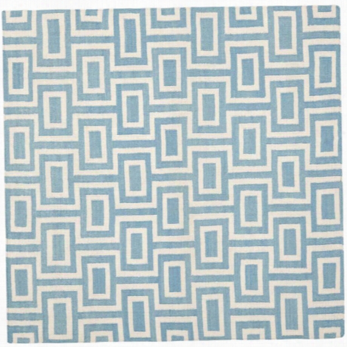 Safavieh Dhurries S~ Blue Contemporary Rug - Square 8'