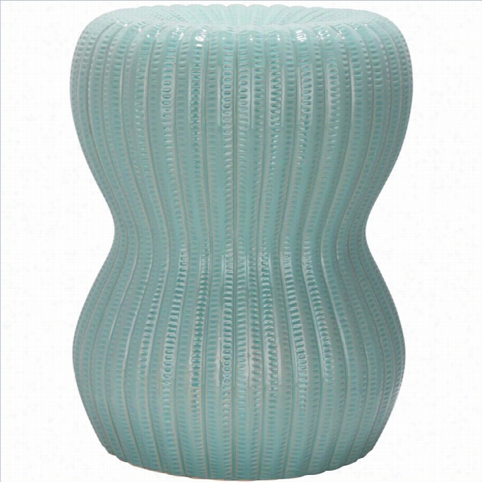 Safavie Hhour Glass Ceramic Arden Stool I Nlight Aqua