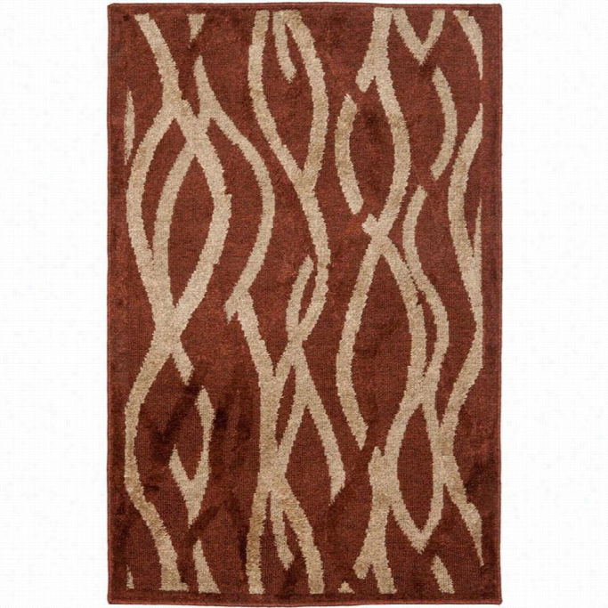 Safavieh Kashmir Wool Small Rectang Le Rug Kas117b-3 In Rust And Ivory