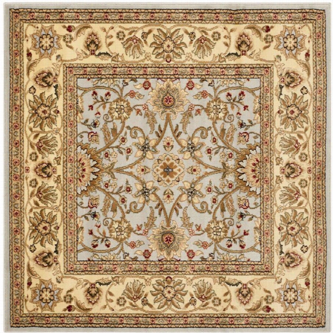 Sagaavieh Lyndhurst Grey Traditional Rug - Square 5'