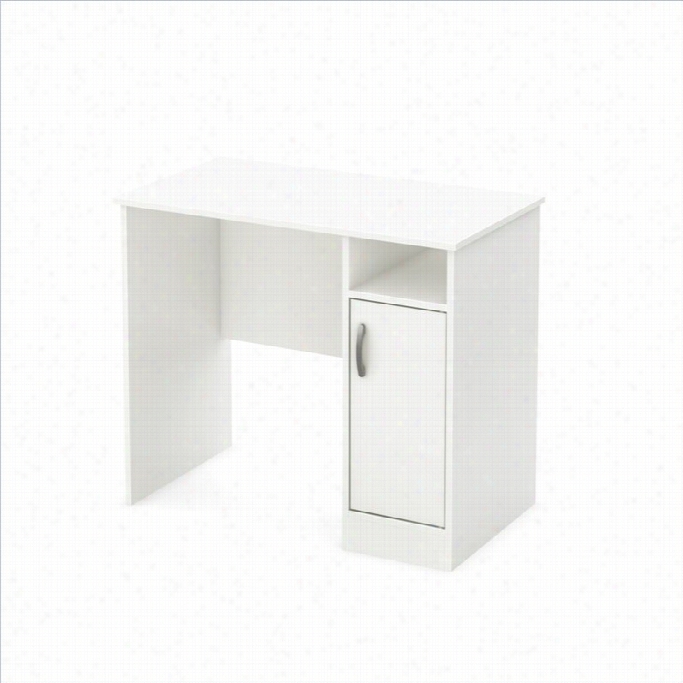 Sout Shore Axess Small Desk In Pure Happy