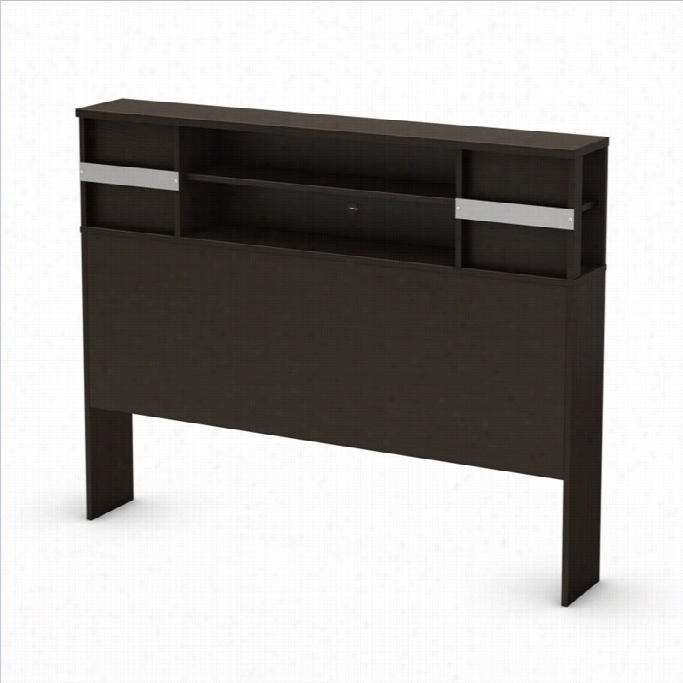 South Shore Back Bay Ull Bookcase Headboard In Espresso