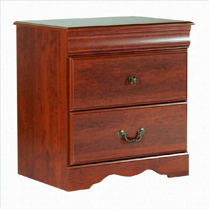 South Shore Vintage 2  Drawer Nightstand In Classic Cherry Fi Nish