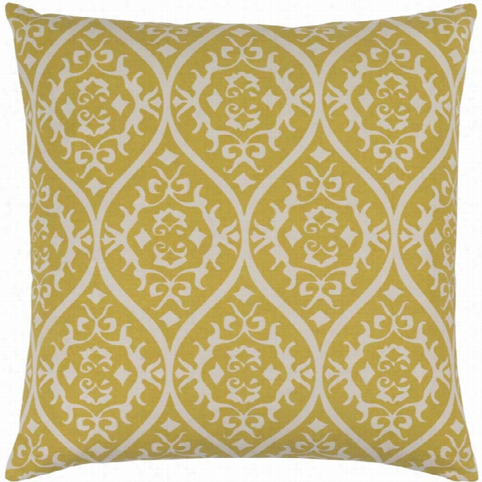 Surya Somerset Down Fill 20 Squuare Pillow In Yellow