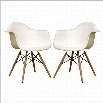 Baxton Studio Pascal Dining Chair in White (Set of 2)