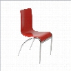 Eurostyle Gloria Leather Dining Chair in Red and Chrome