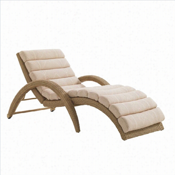 Tommmy Bahama Home Aviano Wicker Chaise Lounge In Papaya