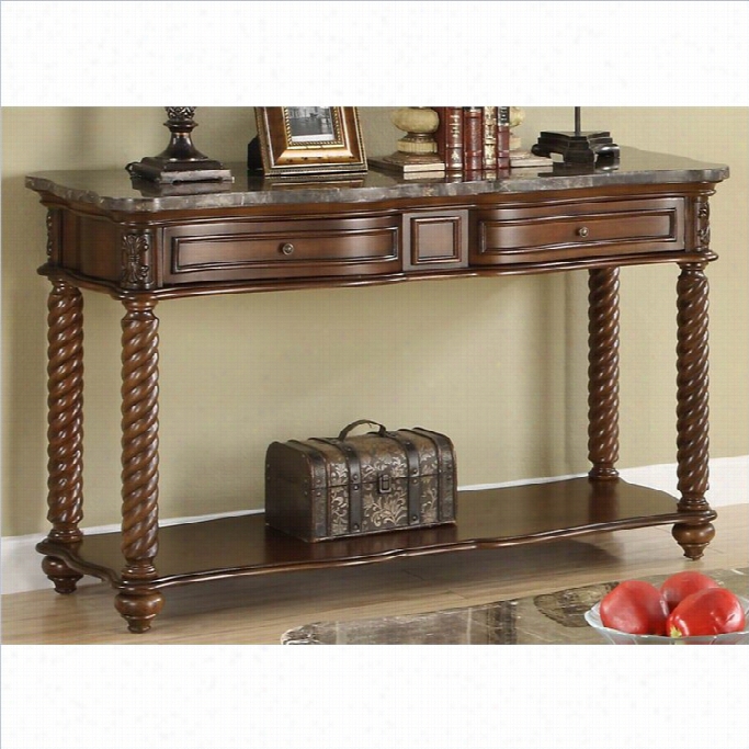 Trent Home Lockwood Sofa Table With Marble Top