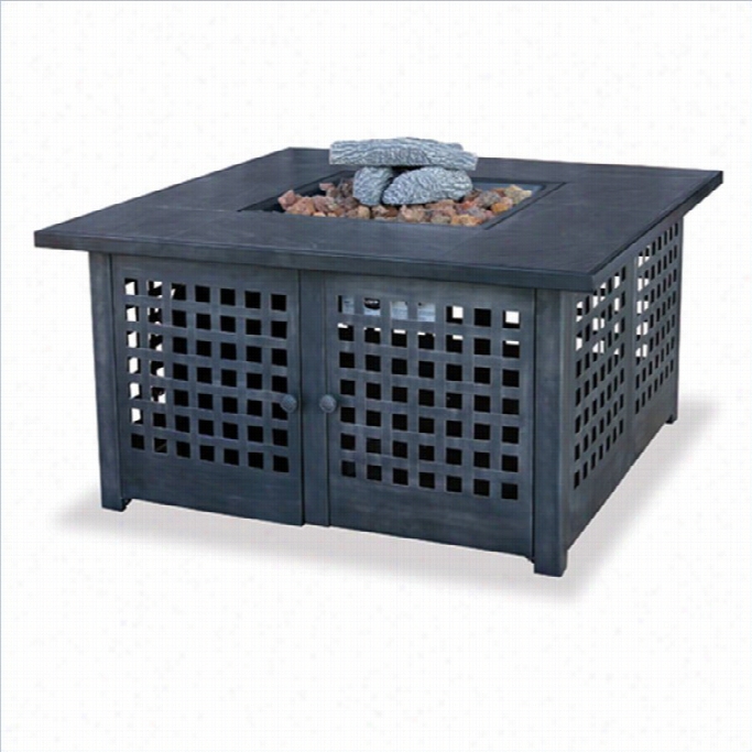 Uniflame Outdoor Square Lp Gas Fireplace Iwth Tile Mantel